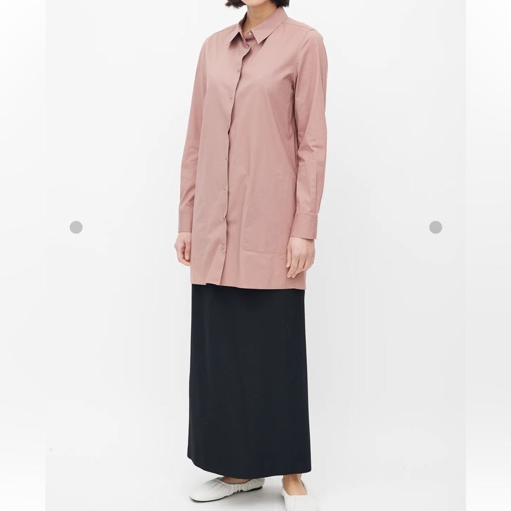 ACNE STUDIOS long button up shirt tunic mini shirt dress clay colour 40EU-medium
